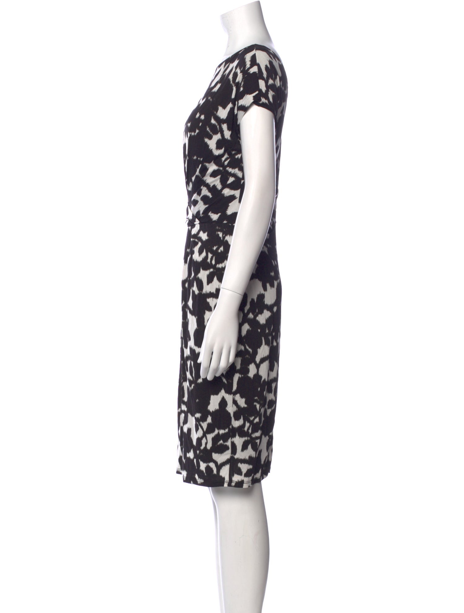 Max Mara Animal Print Knee-Length Dress