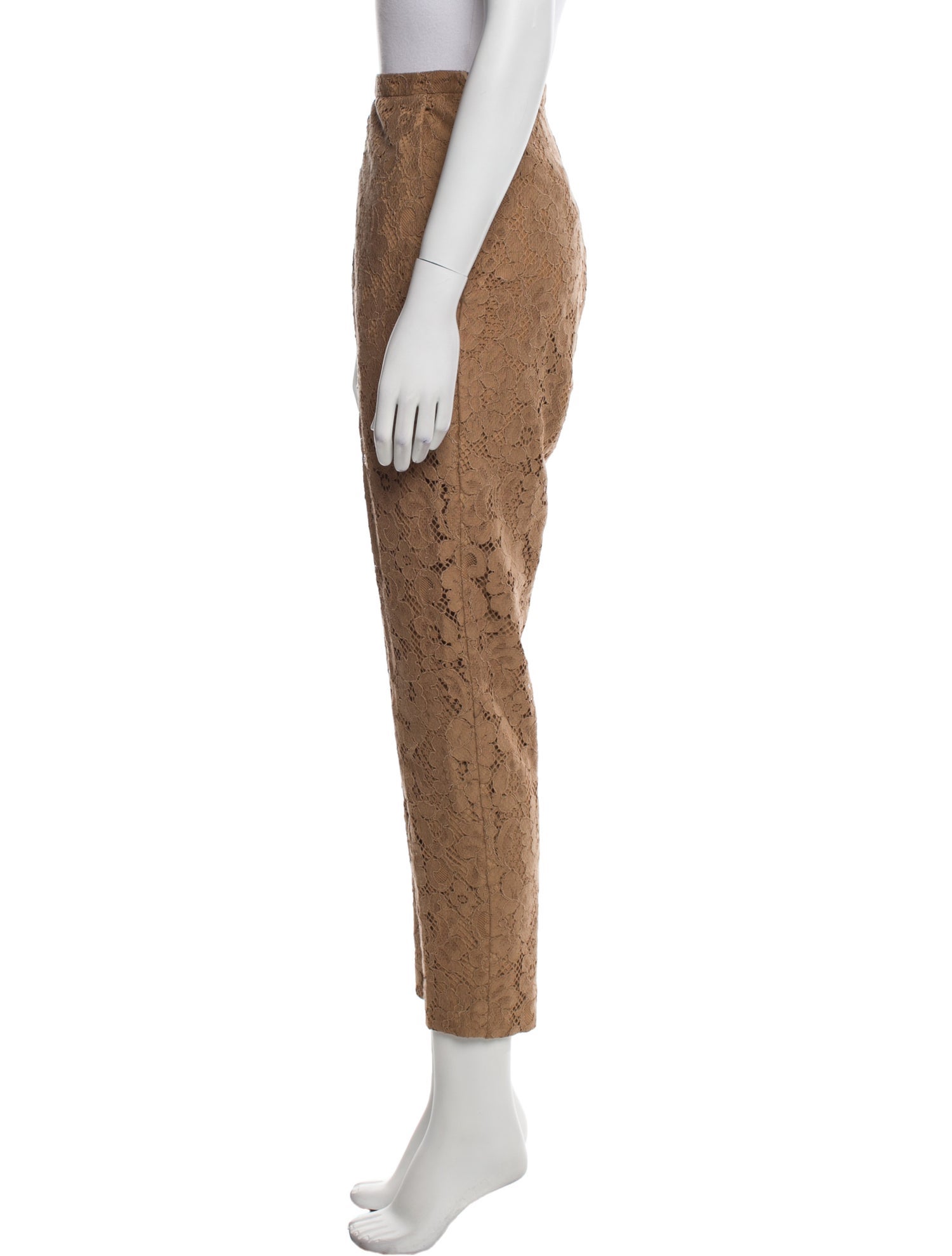 Max Mara Lace Pattern Skinny Leg Pants