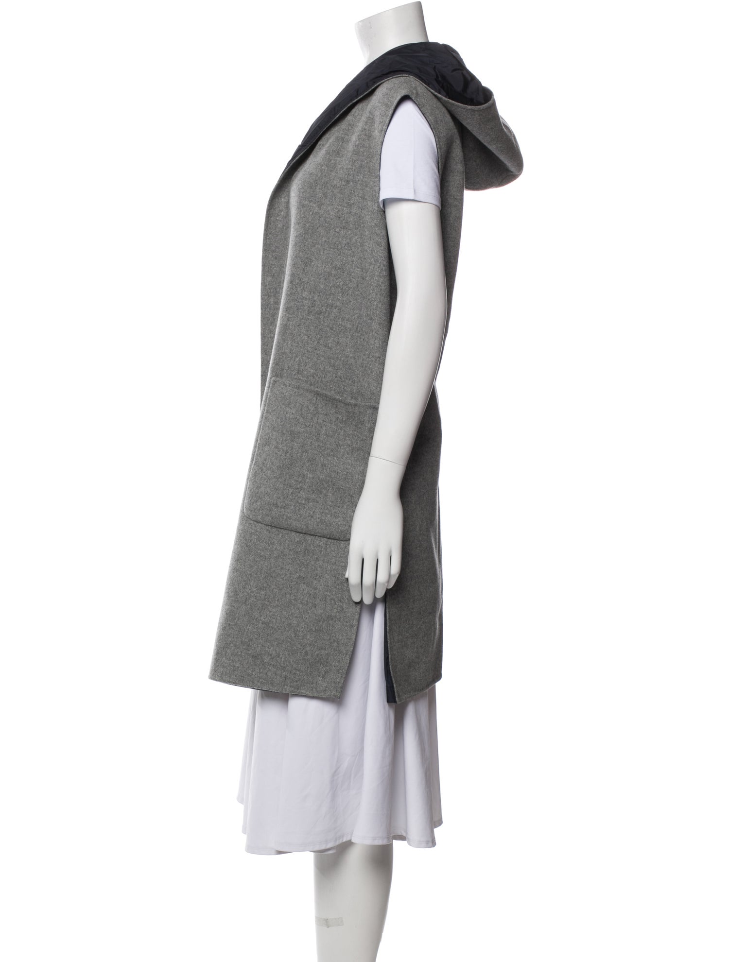 Max Mara Virgin Wool Colorblock Pattern Coat