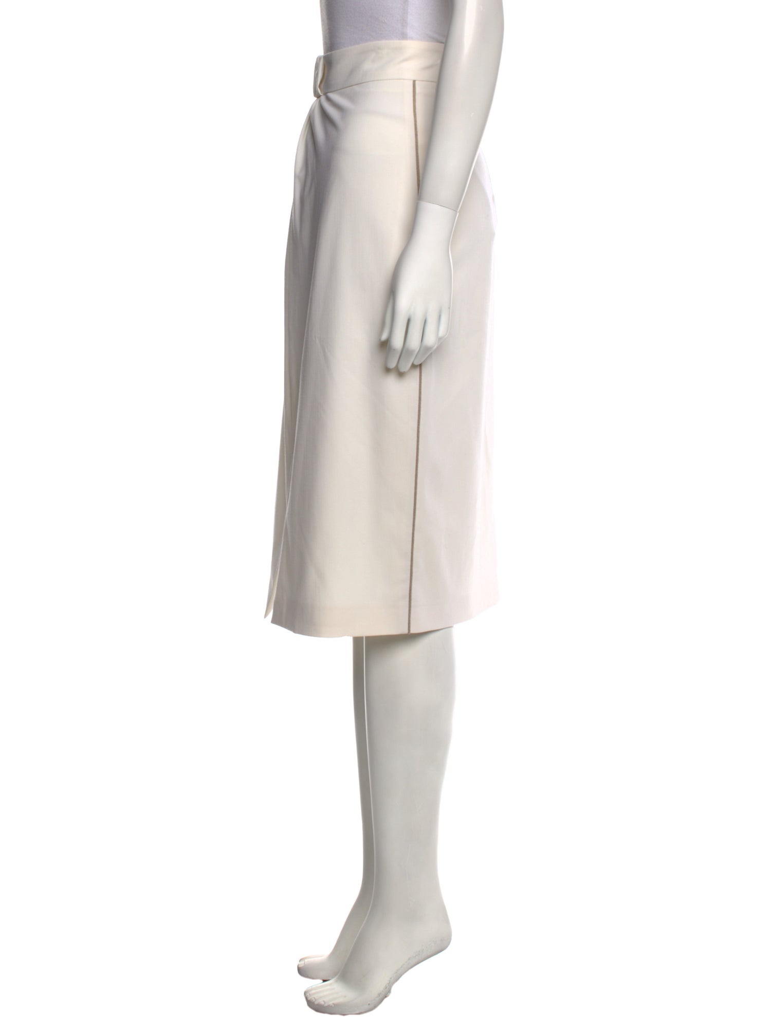 Max Mara Virgin Wool Knee-Length Skirt