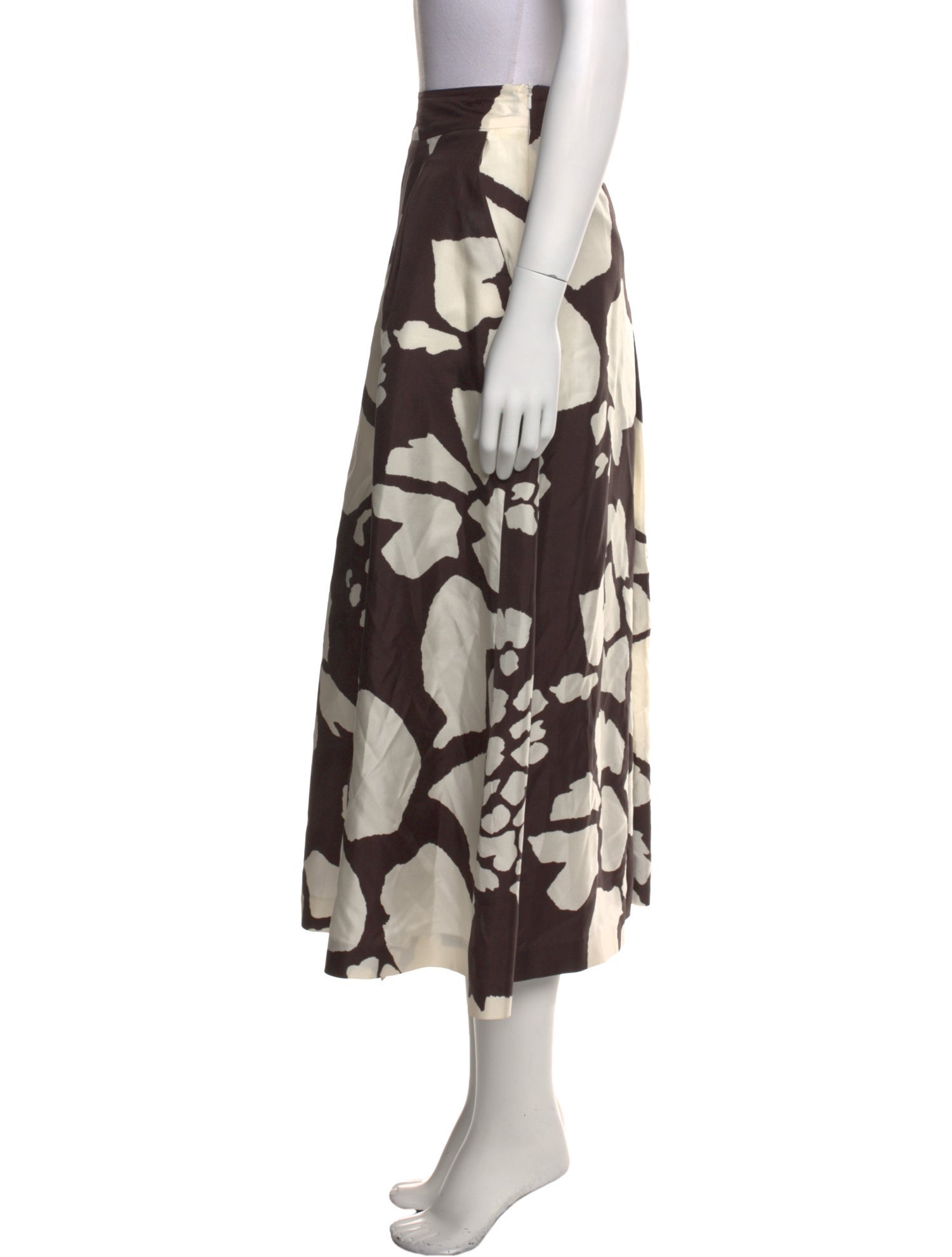 Max Mara Silk Midi Length Skirt