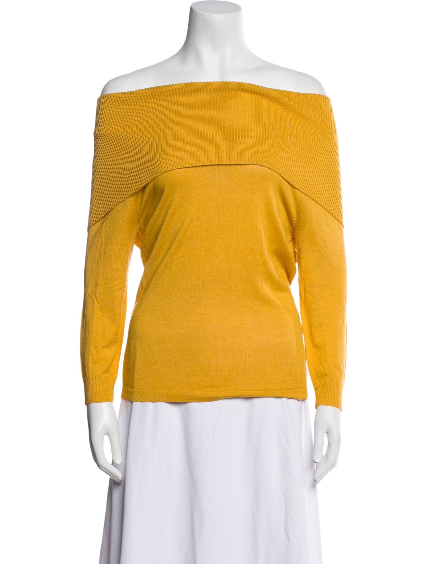 Max Mara Silk Off-The-Shoulder Top