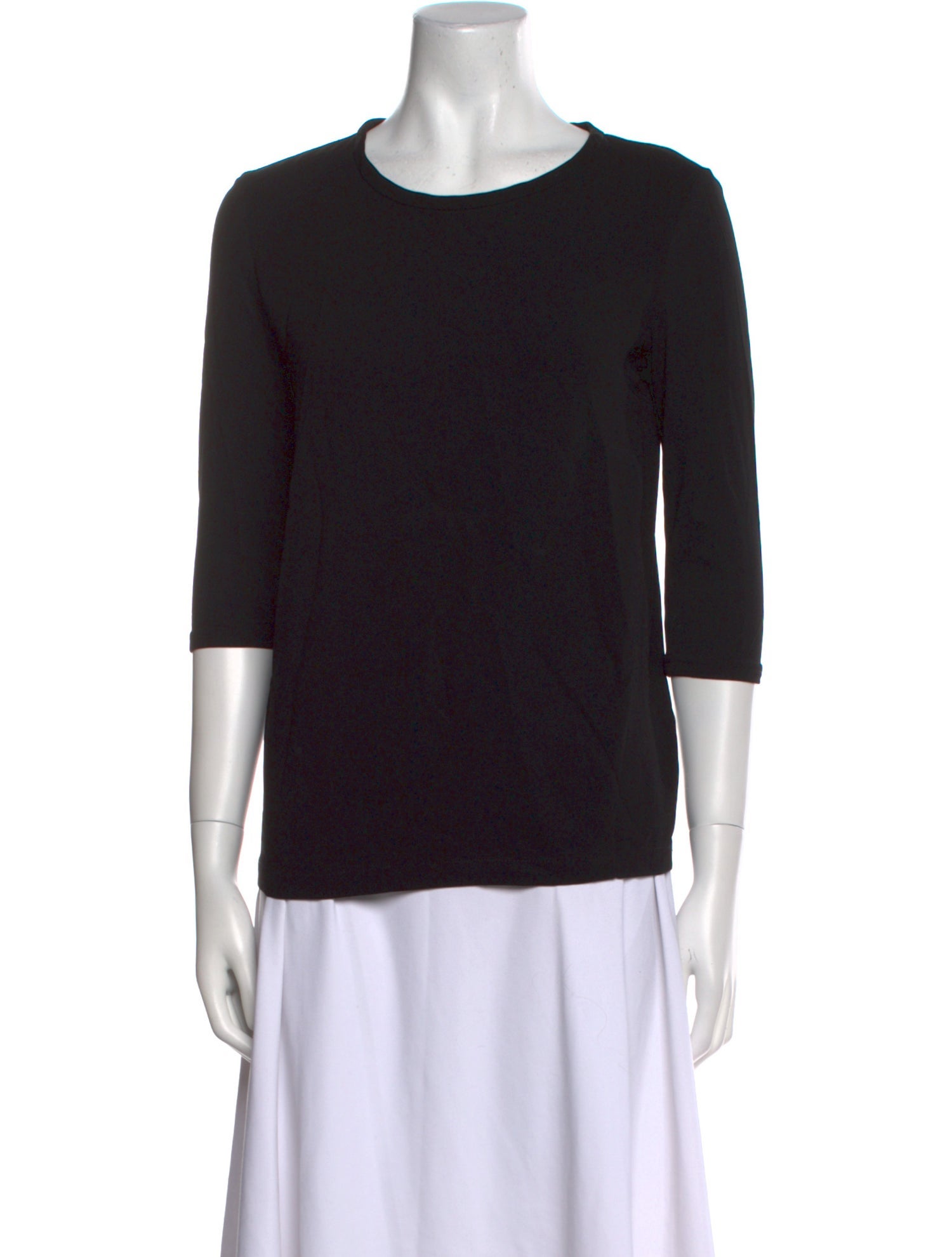 Max Mara Crew Neck Three-Quarter Sleeve Top