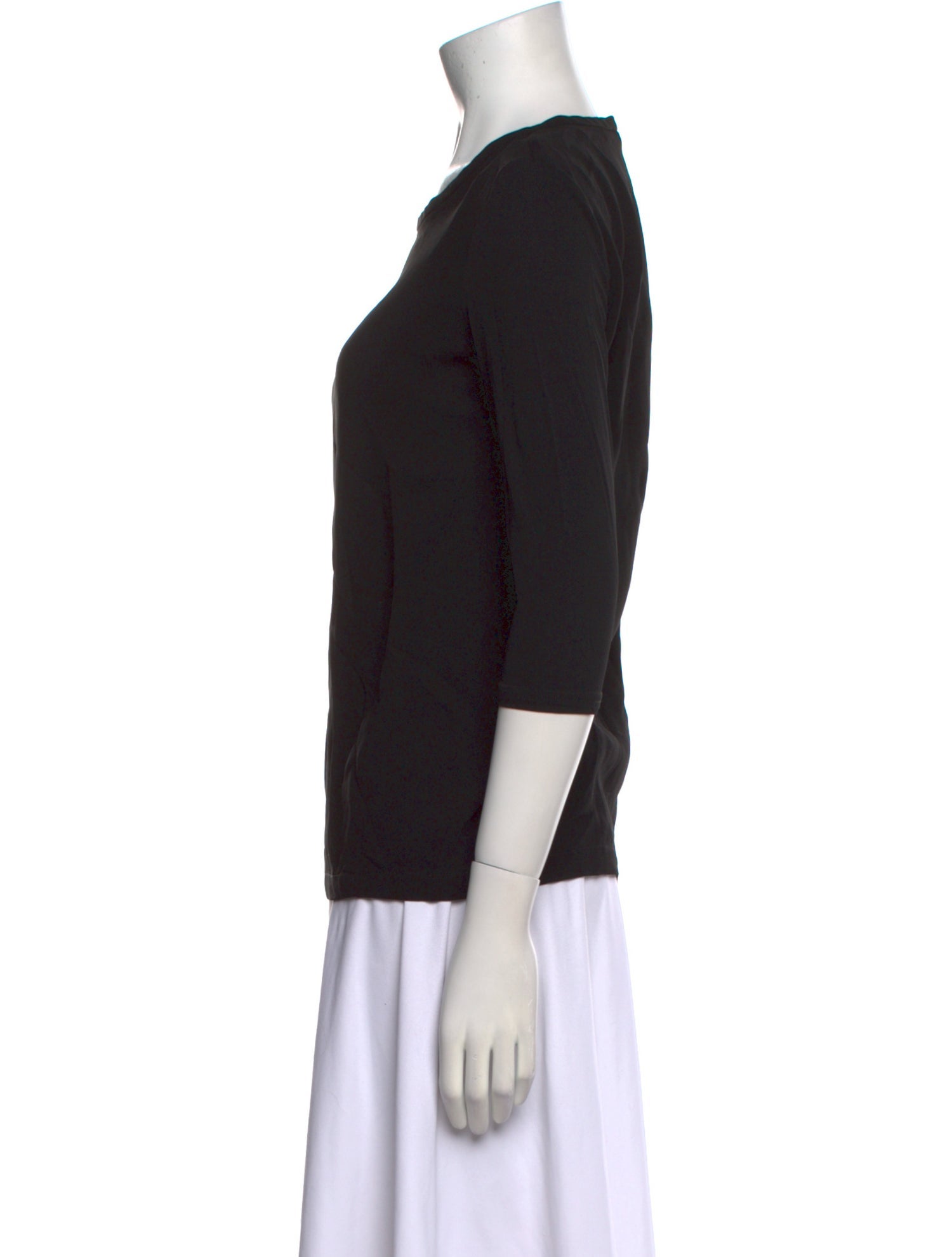 Max Mara Crew Neck Three-Quarter Sleeve Top