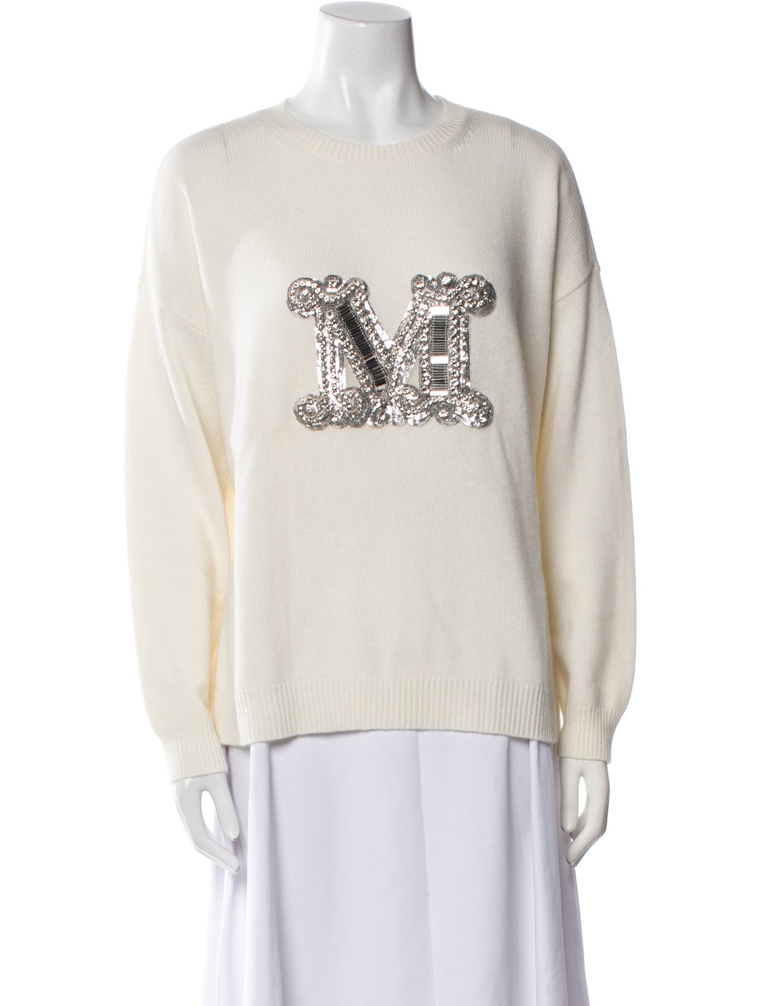 Max Mara Wool Graphic Print Sweater