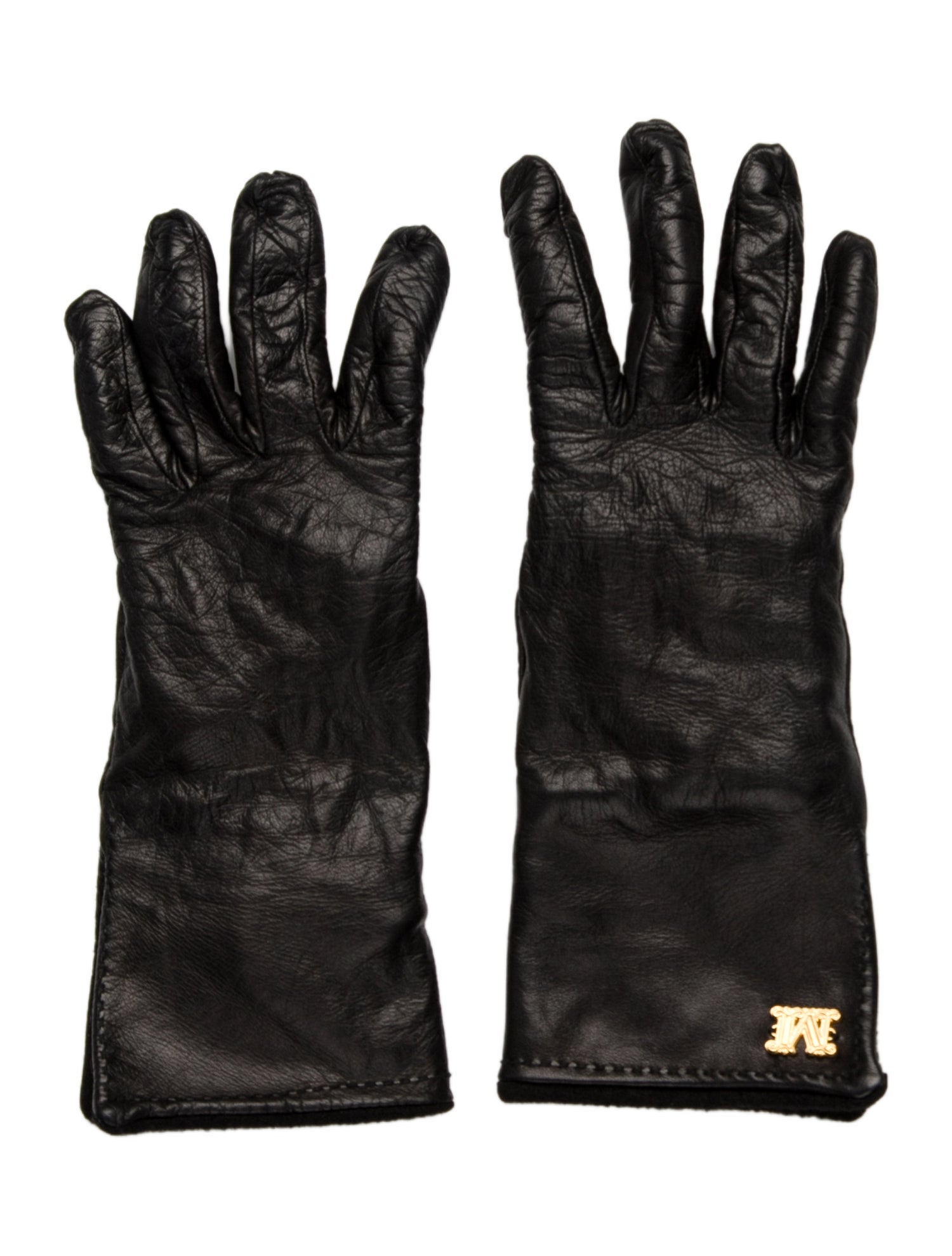 Max Mara Leather Winter Gloves