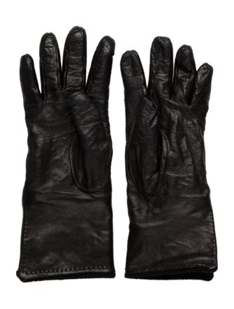 Max Mara Leather Winter Gloves