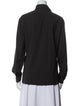 Max Mara Virgin Wool Long Sleeve Button-Up Top