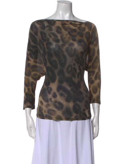 Max Mara Silk Animal Print Top