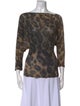 Max Mara Silk Animal Print Top