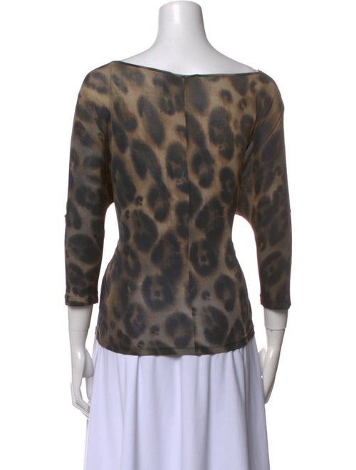 Max Mara Silk Animal Print Top