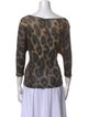 Max Mara Silk Animal Print Top