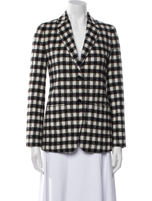 Max Mara Plaid Print Blazer