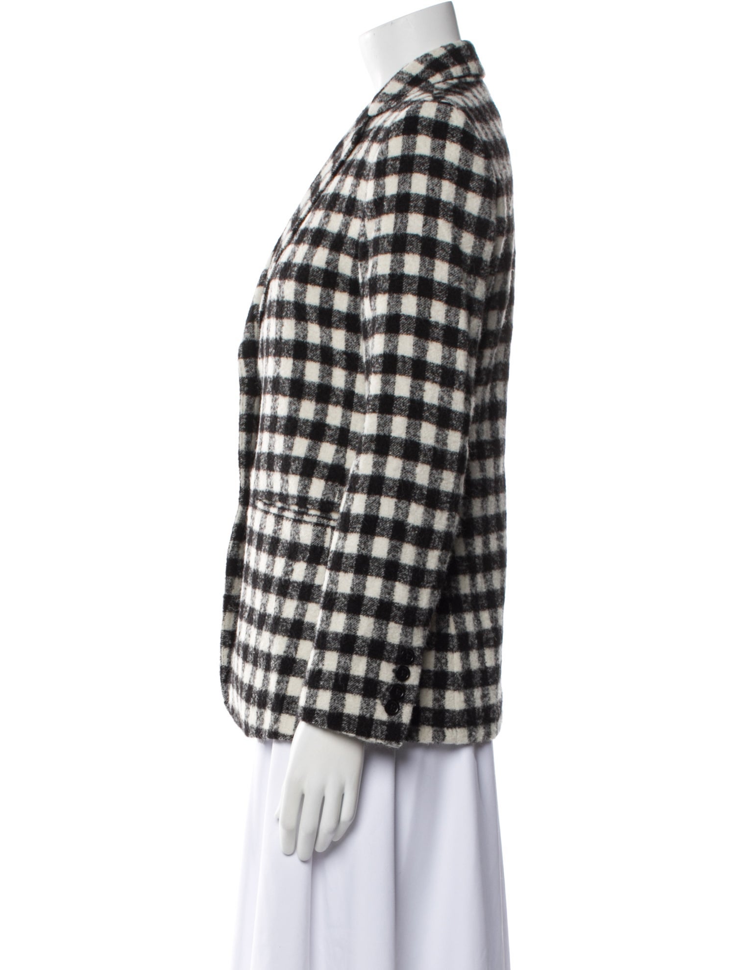Max Mara Plaid Print Blazer