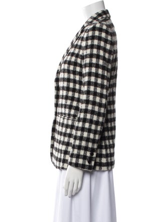 Max Mara Plaid Print Blazer