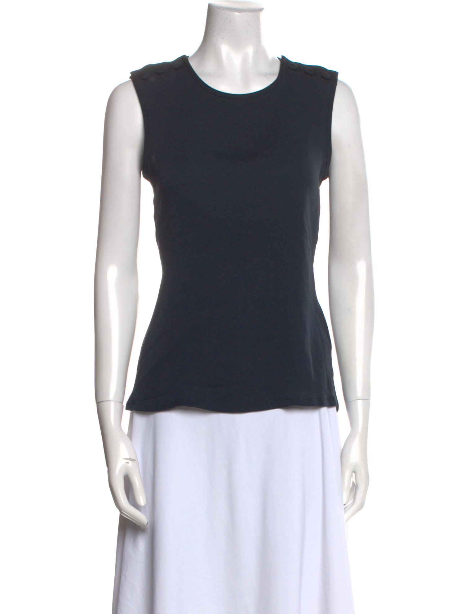 Max Mara Silk Crew Neck Top