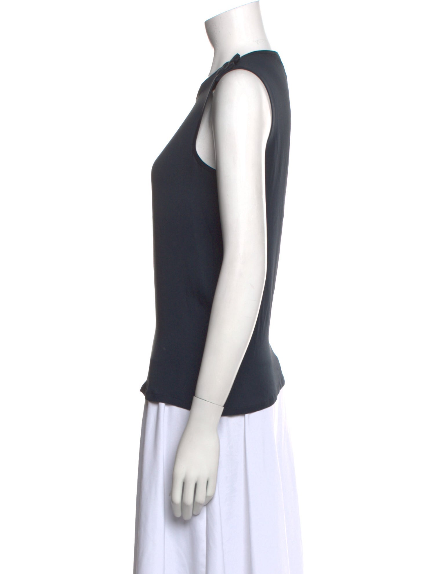 Max Mara Silk Crew Neck Top