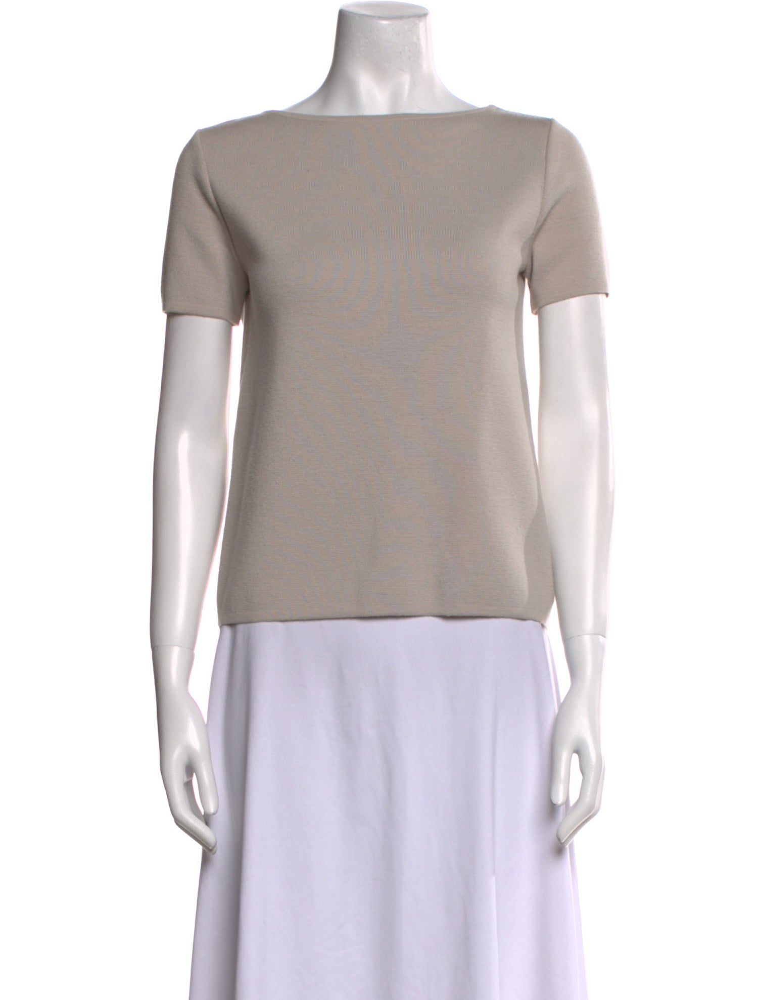 Max Mara Virgin Wool Bateau Neckline Top