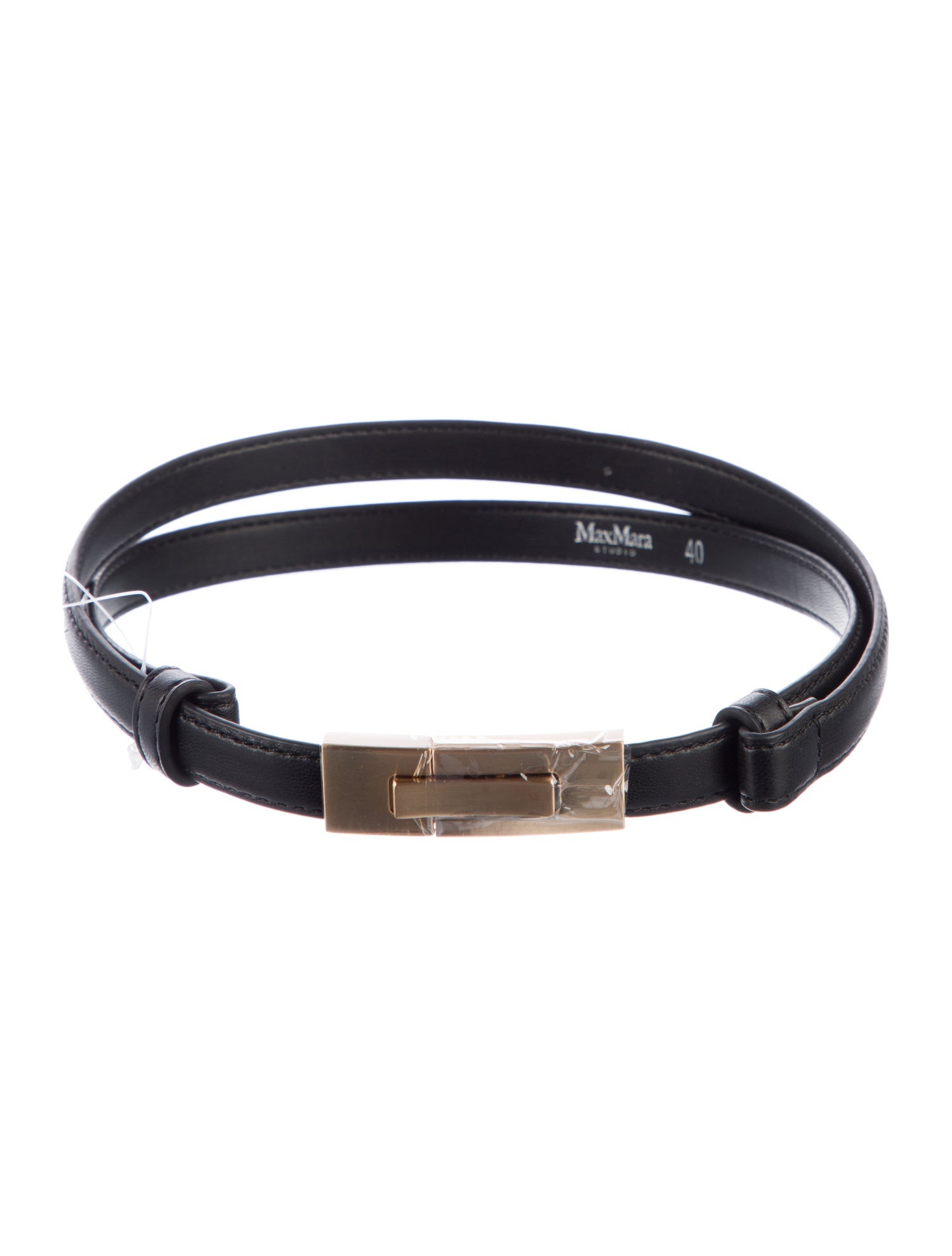 Max Mara Skinny Leather Belt w/ Tags