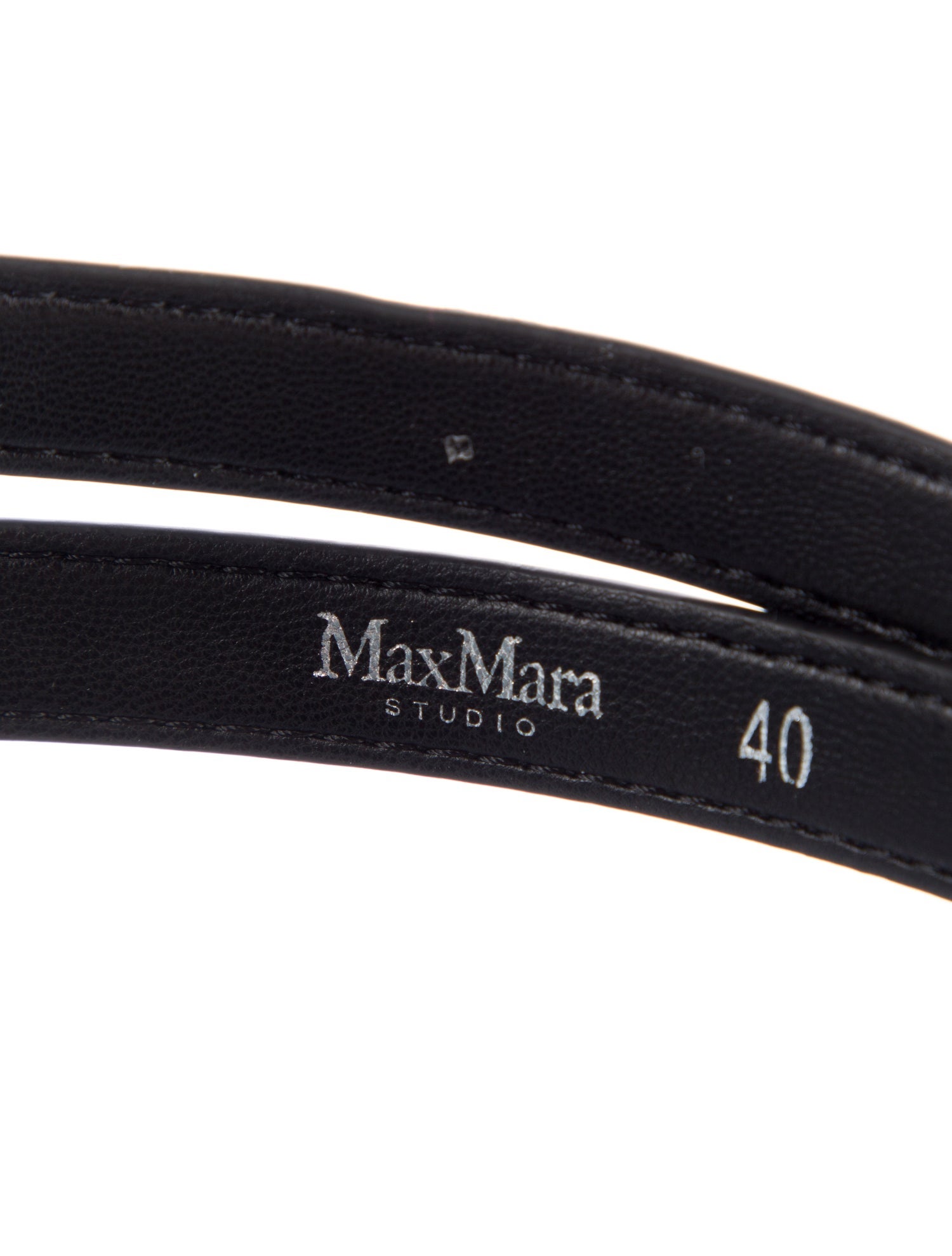 Max Mara Skinny Leather Belt w/ Tags