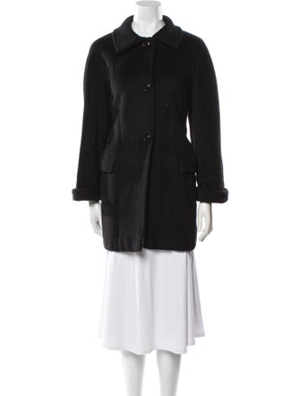 Max Mara Virgin Wool Faux Fur Coat