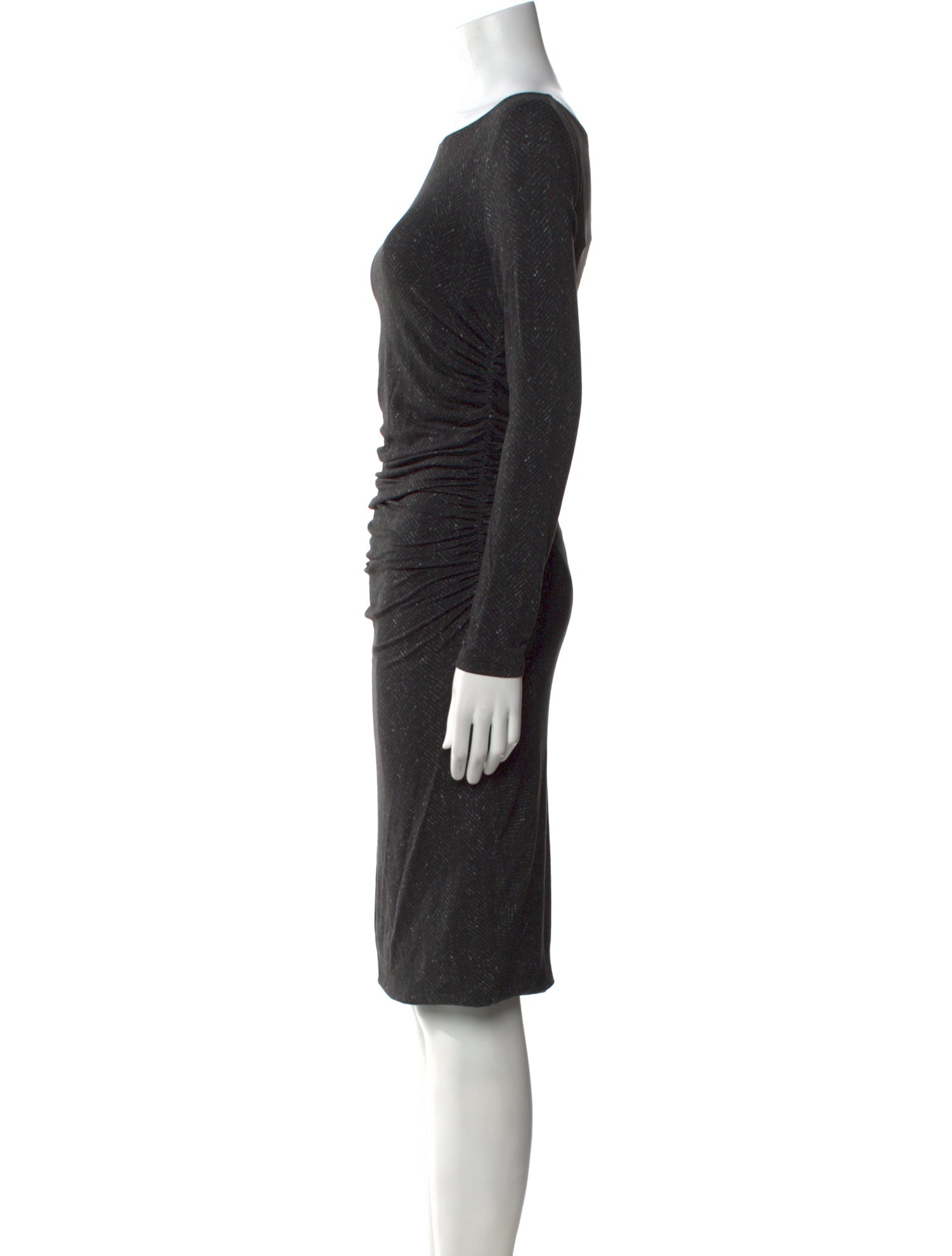 Max Mara Bateau Neckline Knee-Length Dress