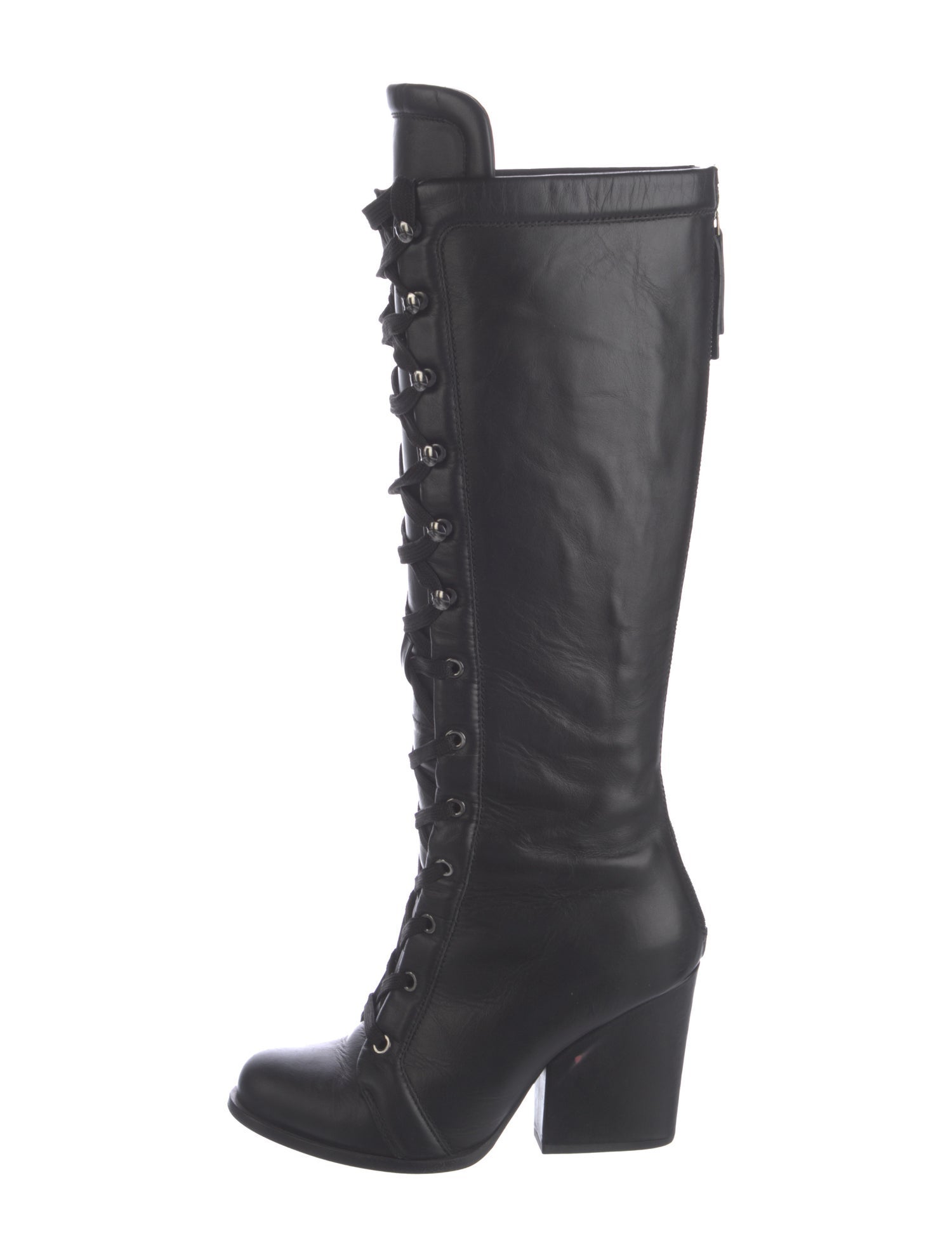Max Mara Leather Lace-Up Boots