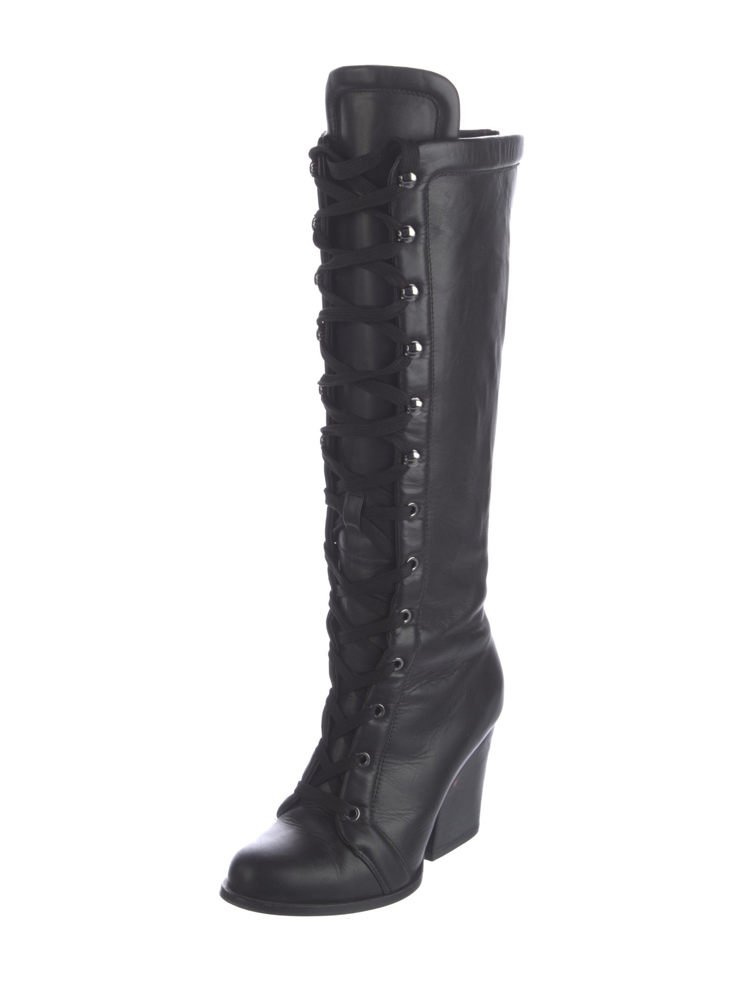 Max Mara Leather Lace-Up Boots
