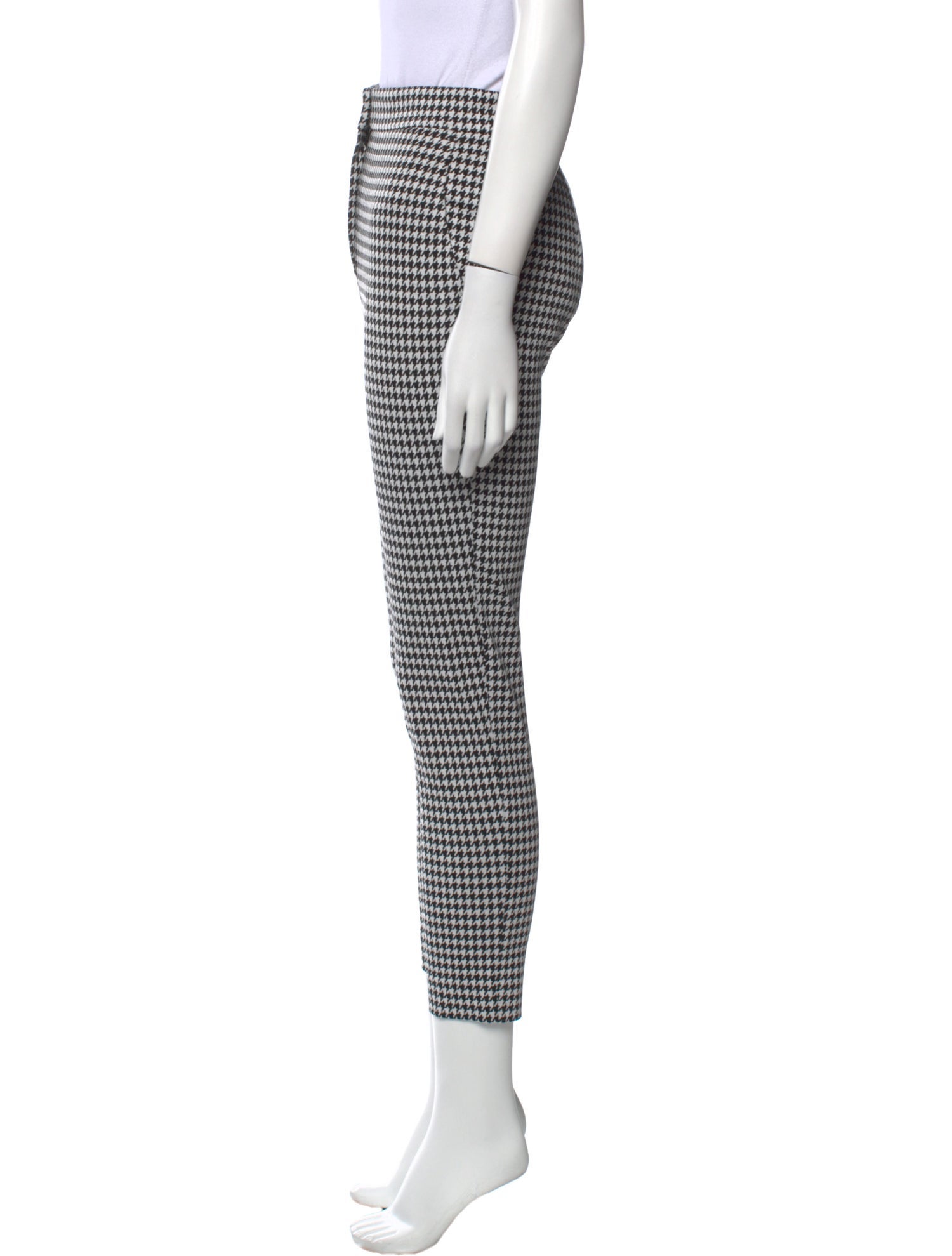Max Mara Houndstooth Print Skinny Leg Pants
