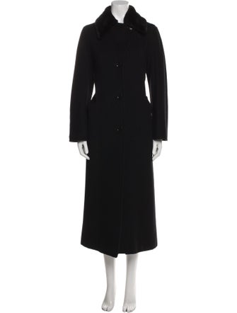 Max Mara Virgin Wool Faux Fur Coat