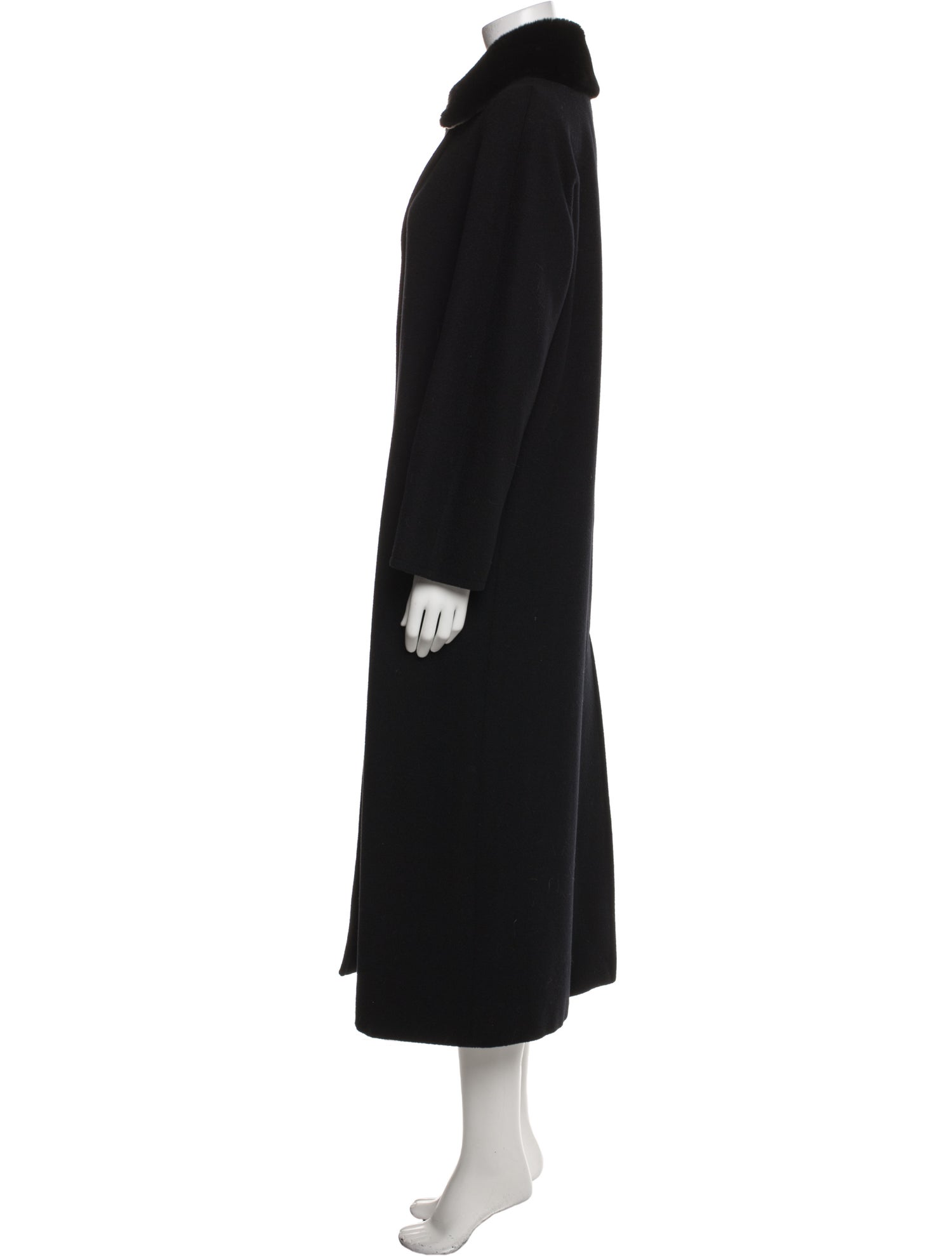 Max Mara Virgin Wool Faux Fur Coat