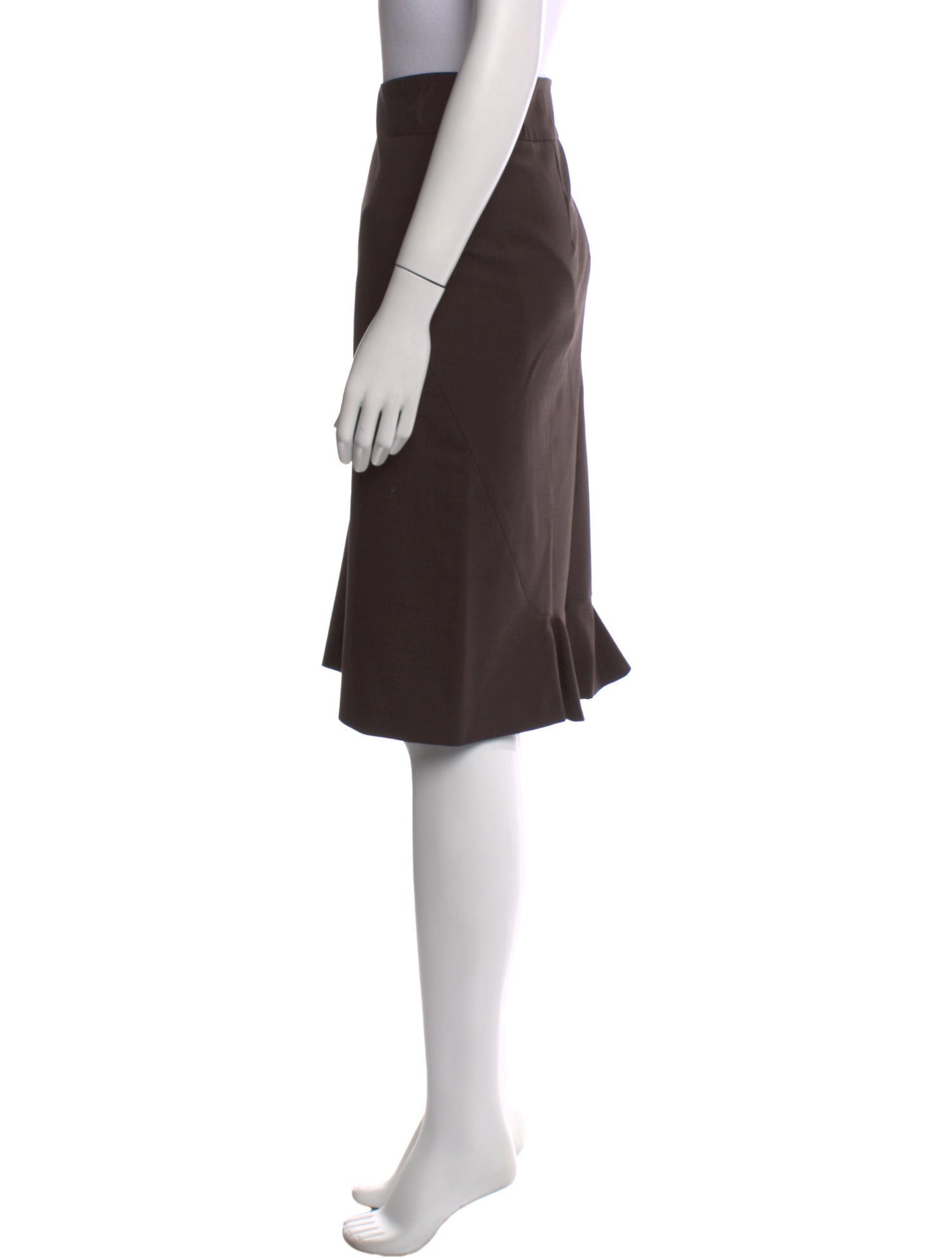 Max Mara Virgin Wool Knee-Length Skirt