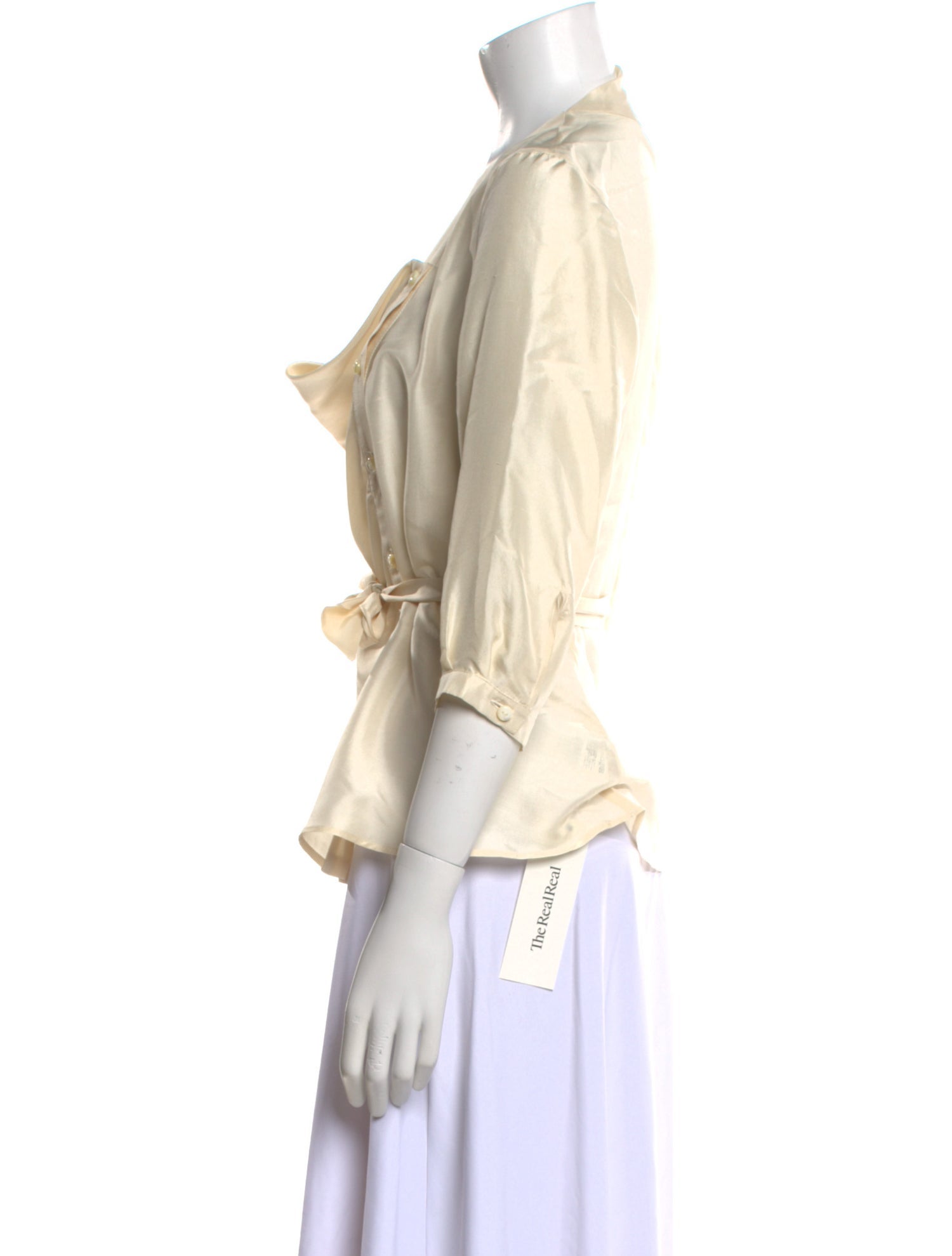 Max Mara Silk Cowl Neck Blouse