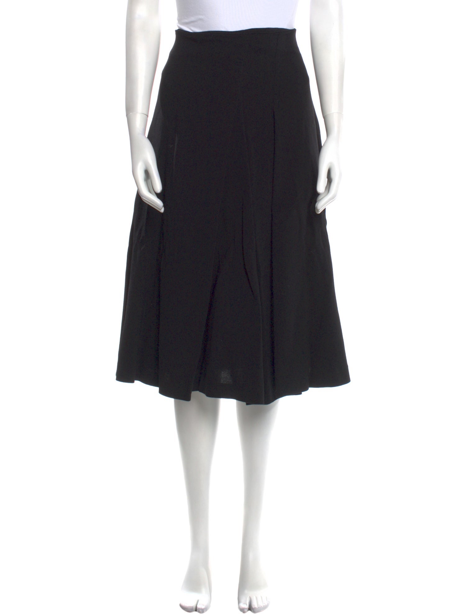 Max Mara Pleated Accents Knee-Length Skirt