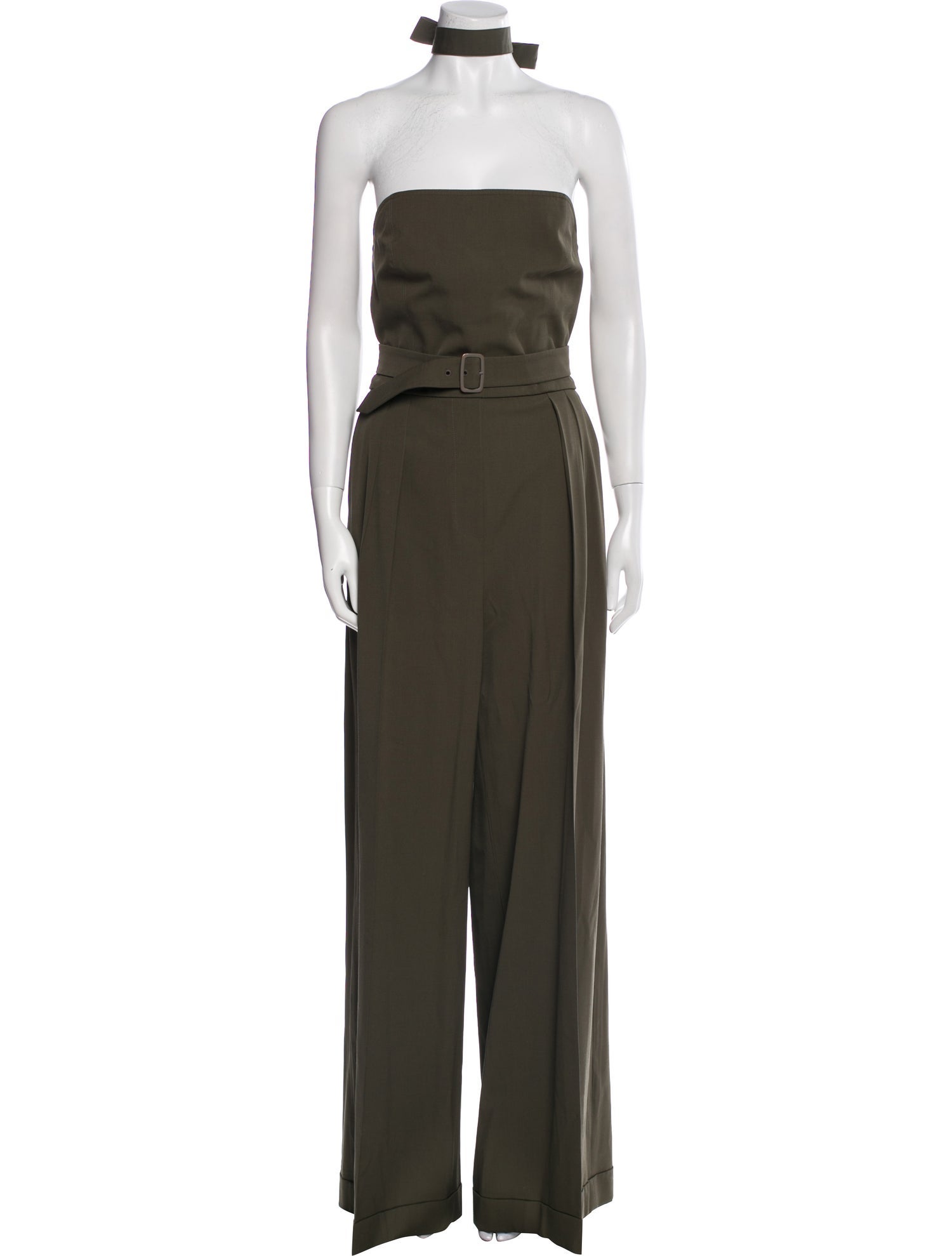Max Mara Virgin Wool Strapless Jumpsuit