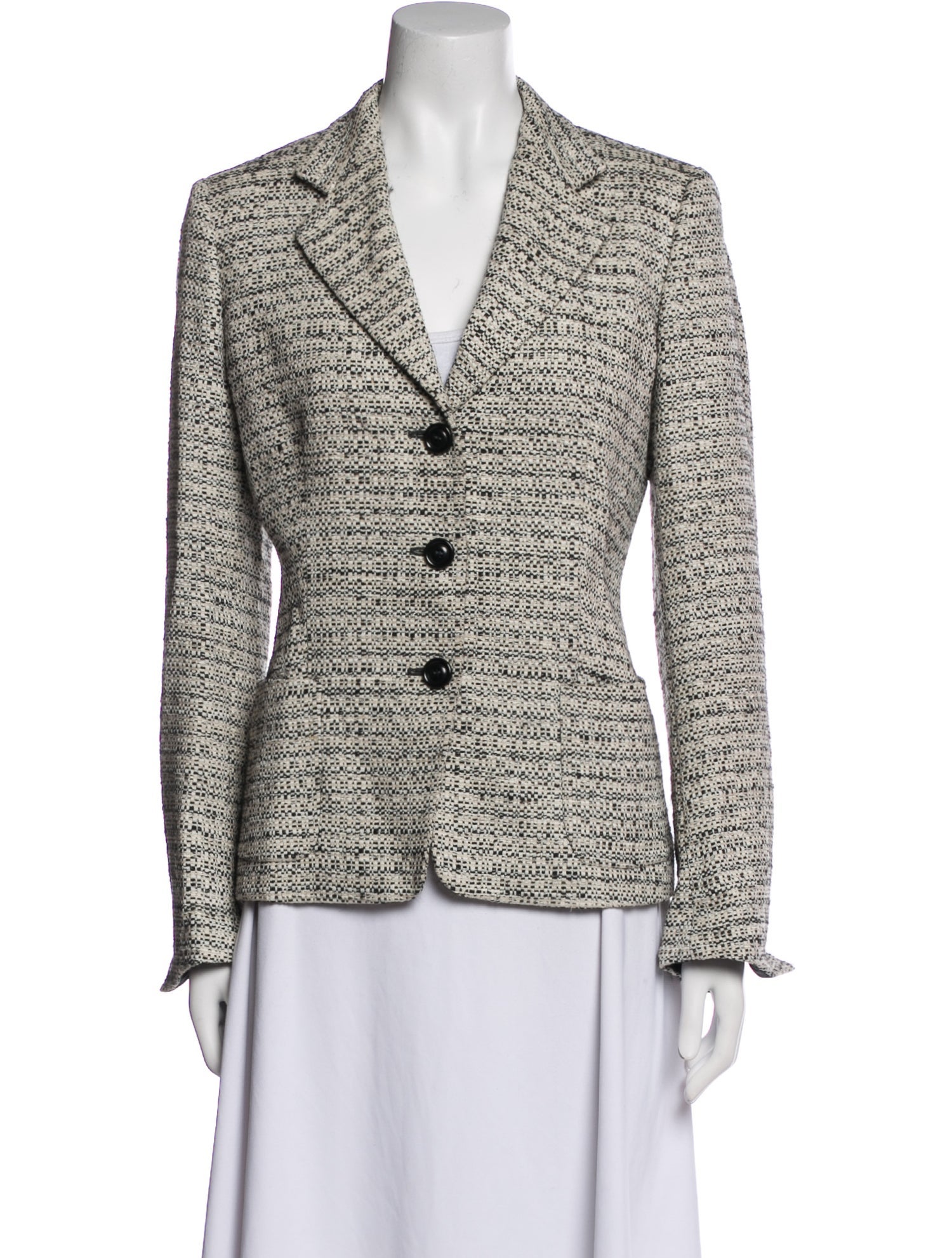 Max Mara Tweed Pattern Blazer