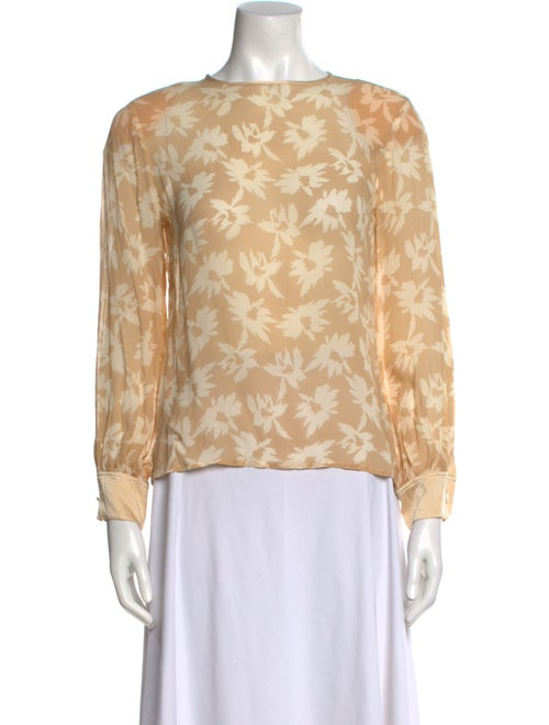 Max Mara Silk Floral Print Blouse