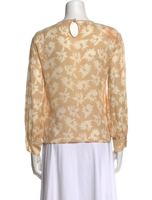 Max Mara Silk Floral Print Blouse
