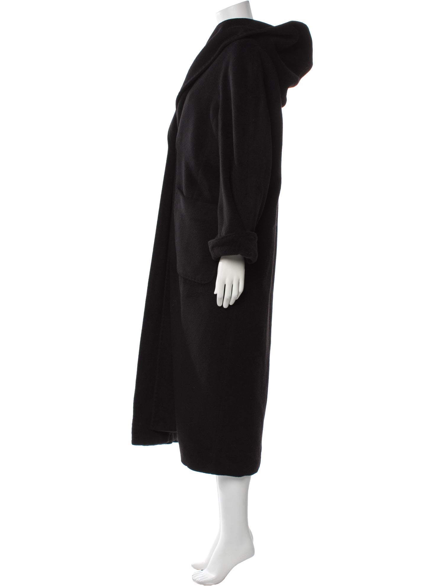 Max Mara Virgin Wool Faux Fur Coat