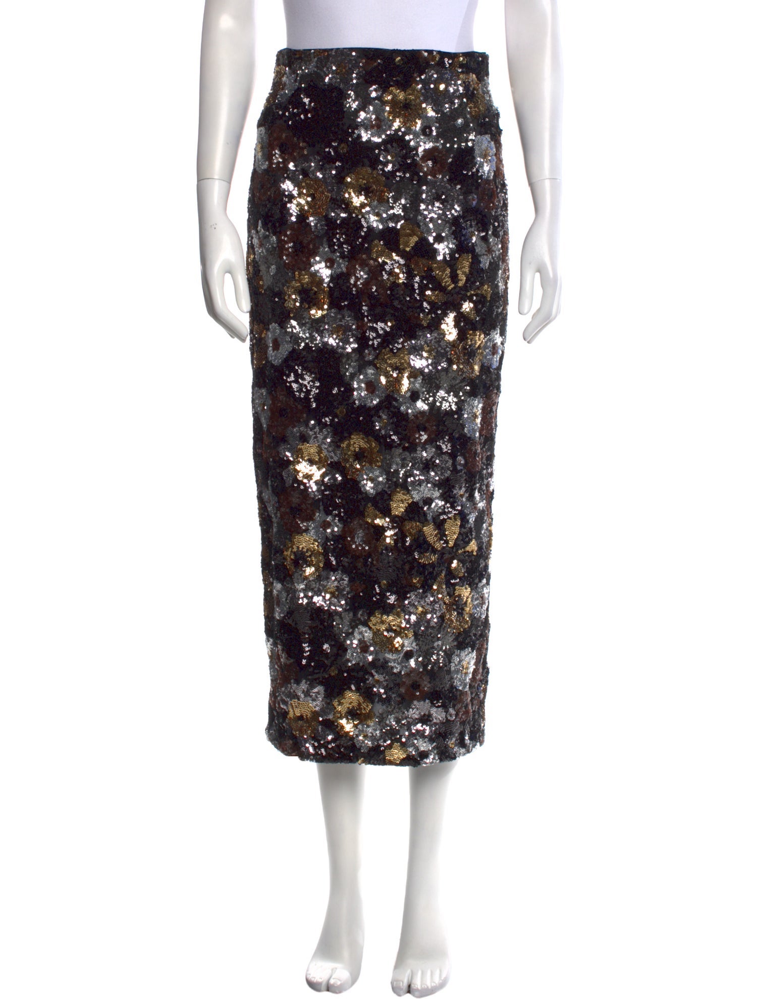 Max Mara Studio Sequin Midi Length Skirt