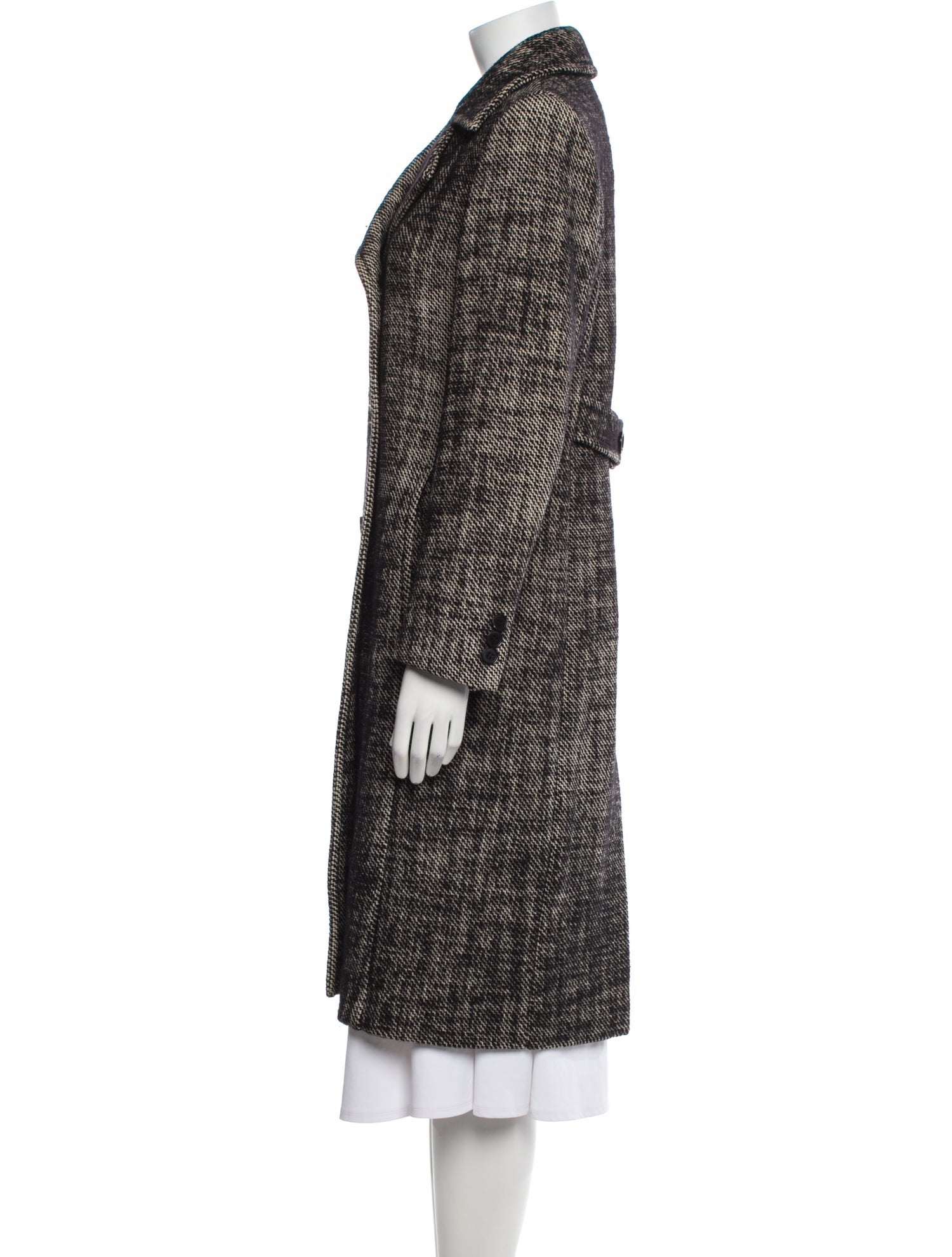 Max Mara Virgin Wool Printed Peacoat