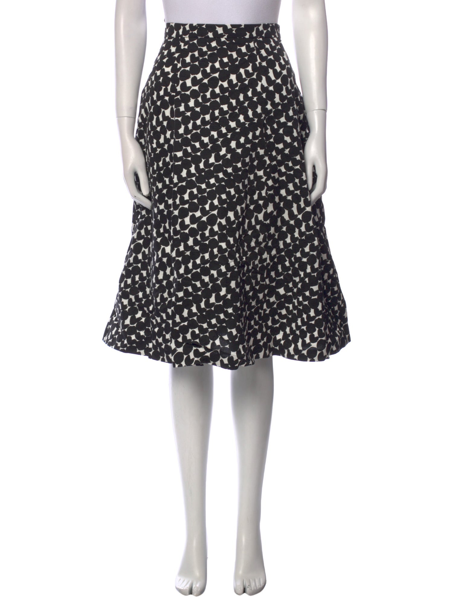 Max Mara Polka Dot Print Knee-Length Skirt