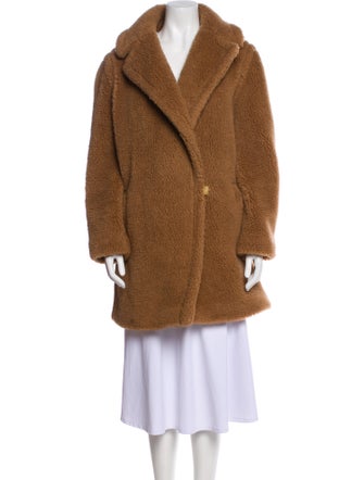 Max Mara Camel Hair Faux Fur Coat