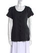 Max Mara Linen Scoop Neck T-Shirt