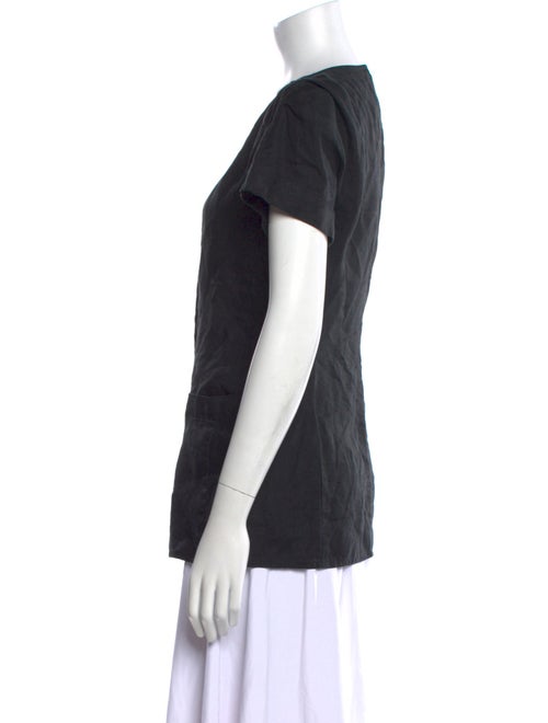 Max Mara Linen Scoop Neck T-Shirt