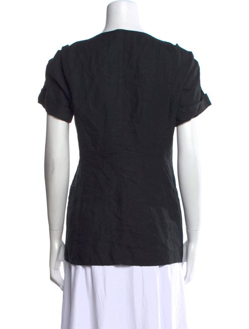 Max Mara Linen Scoop Neck T-Shirt