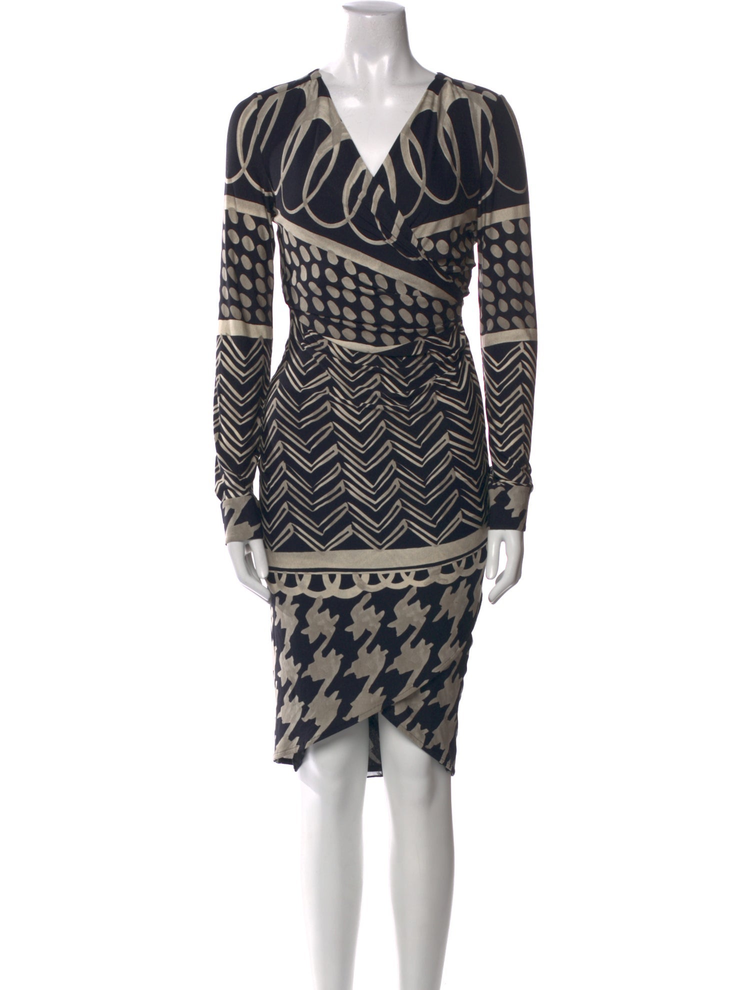 Max Mara Printed Knee-Length Dress