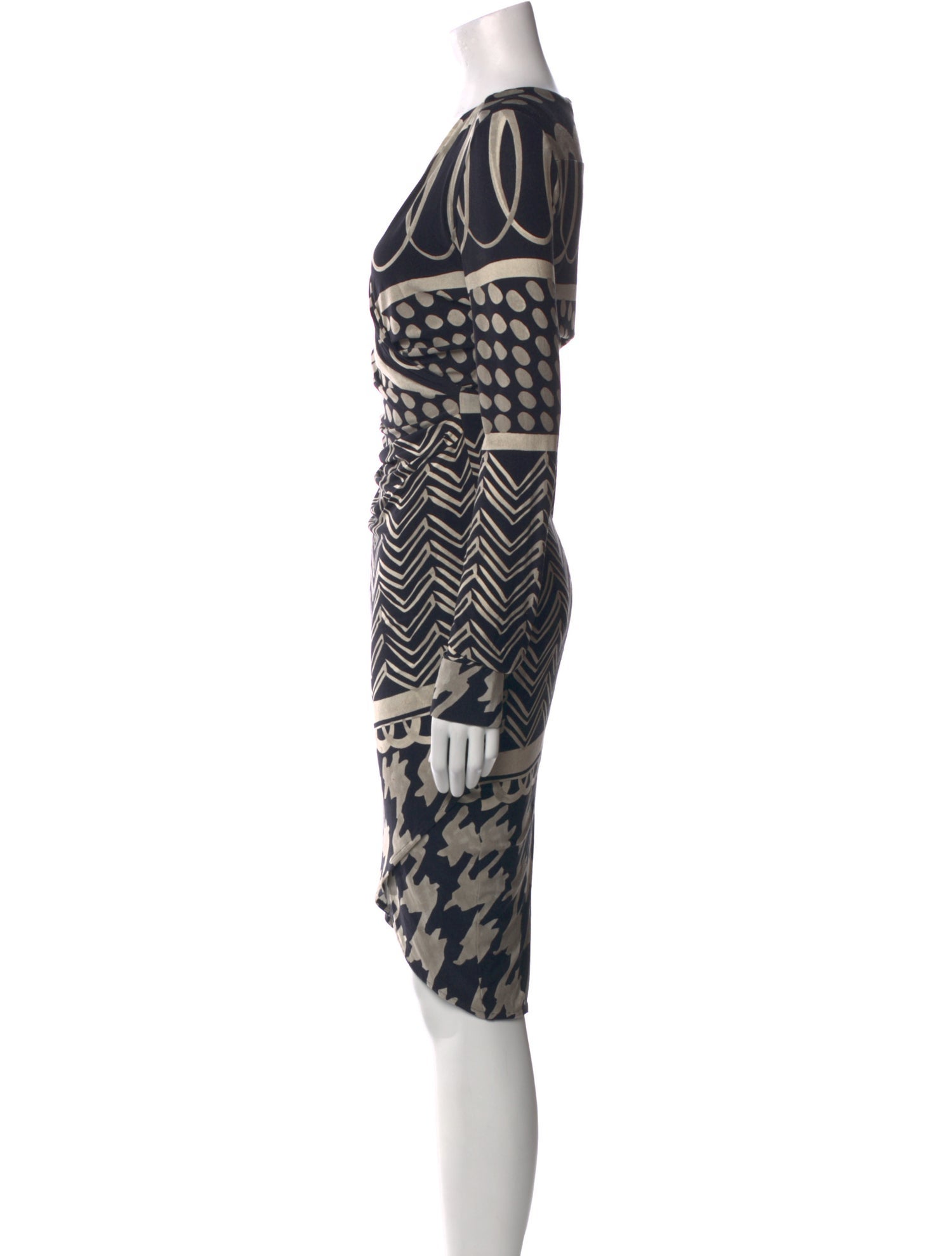 Max Mara Printed Knee-Length Dress