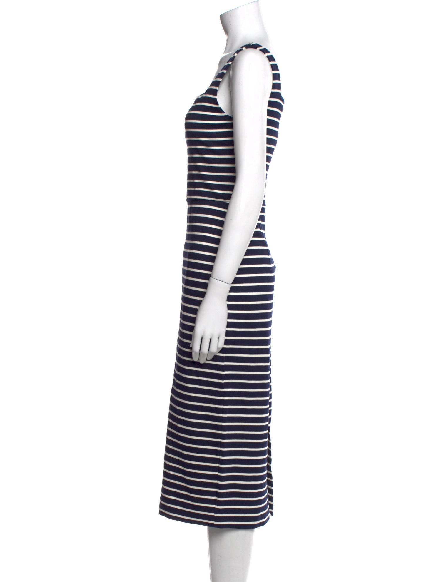 Max Mara Striped Midi Length Dress