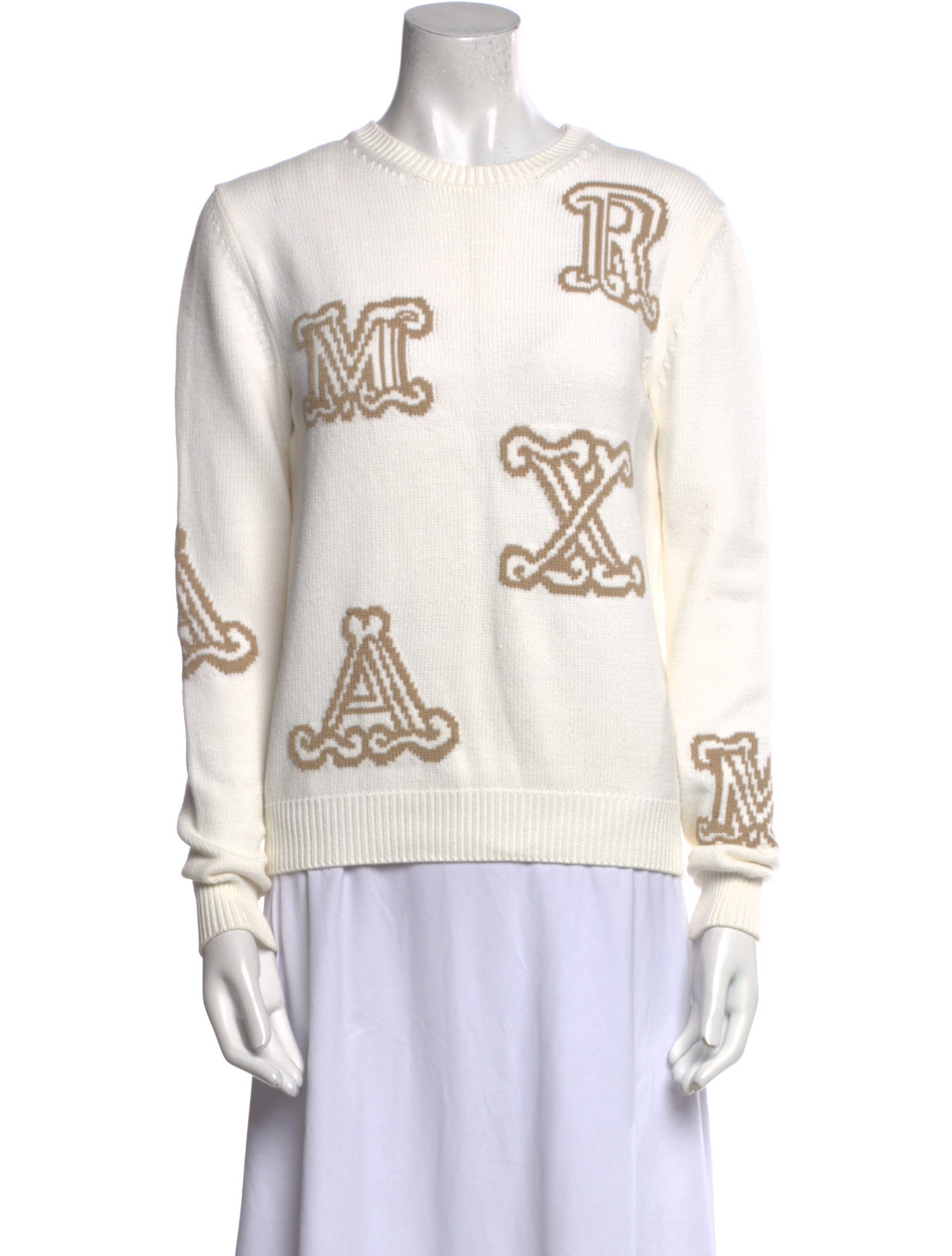 Max Mara Graphic Print Crew Neck Sweatshirt